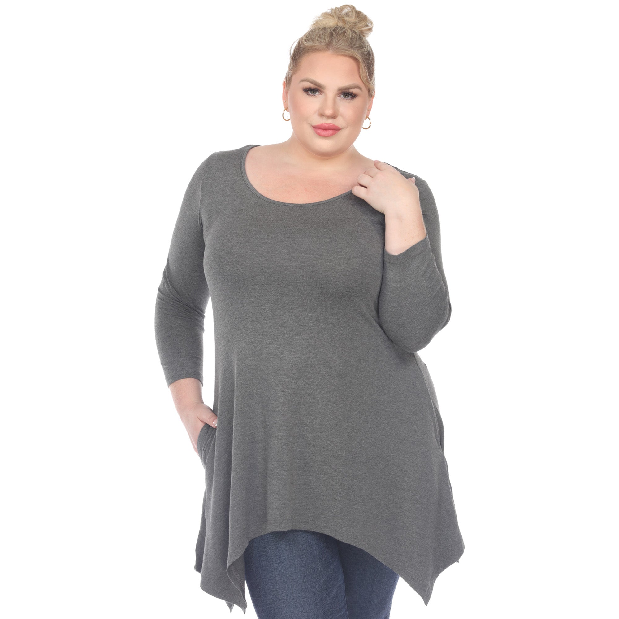 Makayla Tunic Top - Plus - DressbarnShirts & Blouses