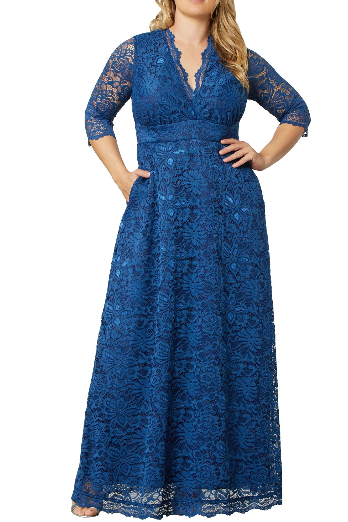Maria Lace Evening Gown - Plus - DressbarnDresses