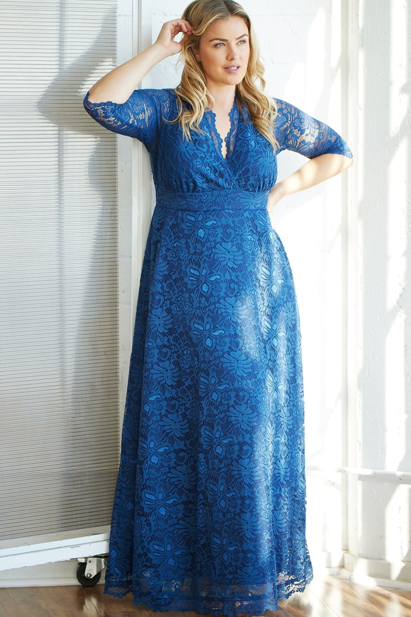 Maria Lace Evening Gown - Plus - DressbarnDresses