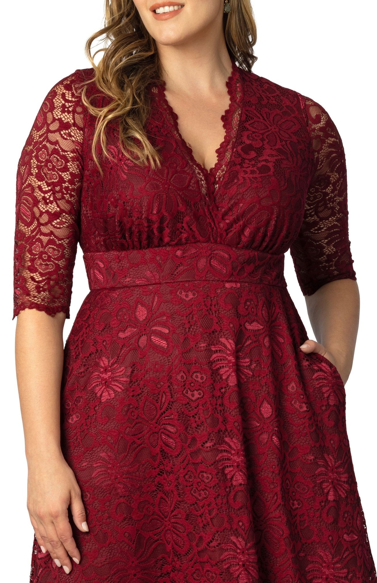 Maria Lace Evening Gown - Plus  Dressbarn