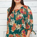 Marigold Print Chiffon Blouse - Plus - DressbarnShirts & Blouses