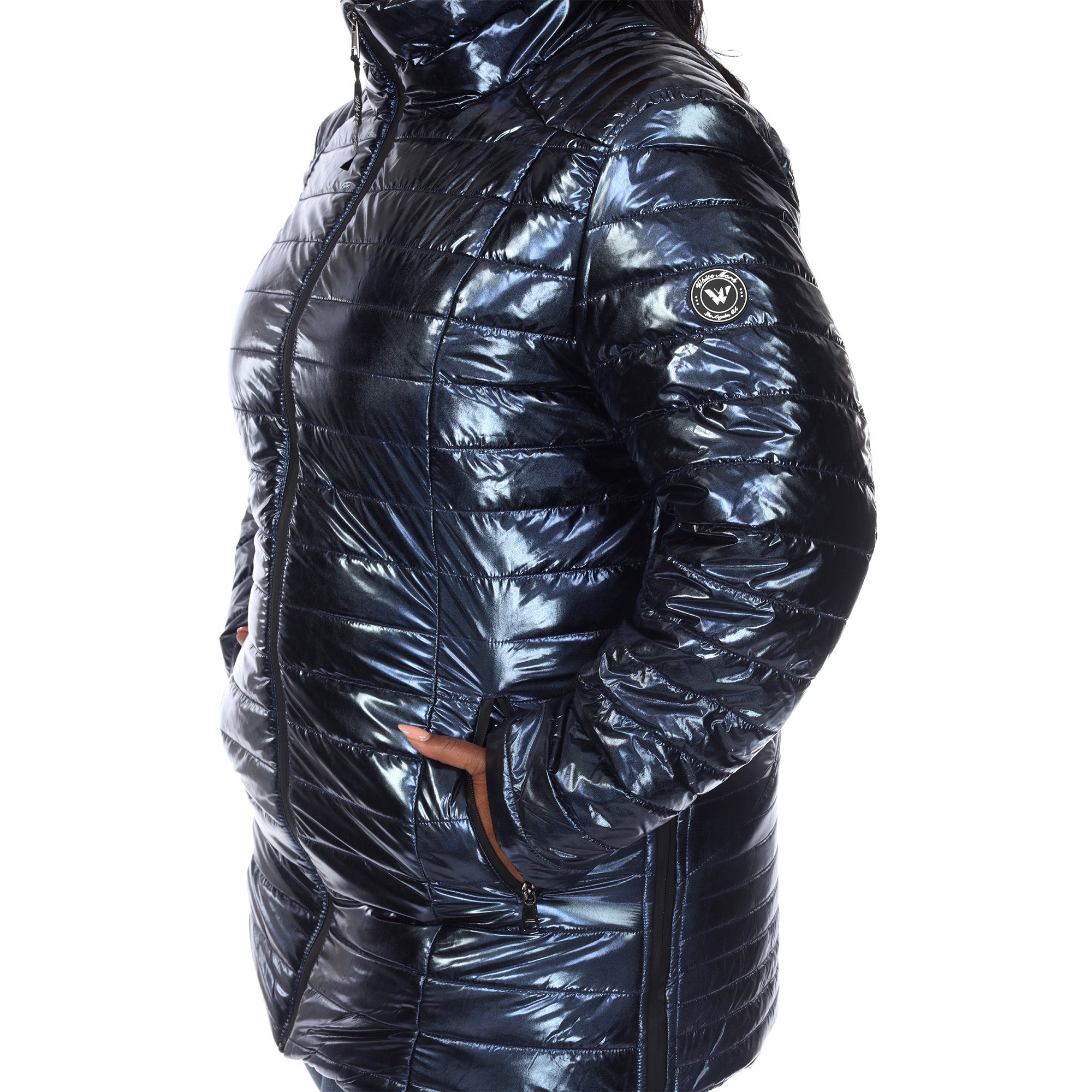 Metallic Puffer Coat - Plus - DressbarnCoats & Jackets