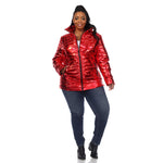 Metallic Puffer Coat - Plus - DressbarnCoats & Jackets