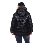 Metallic Puffer Coat with Hoodie - Plus - DressbarnCoats & Jackets