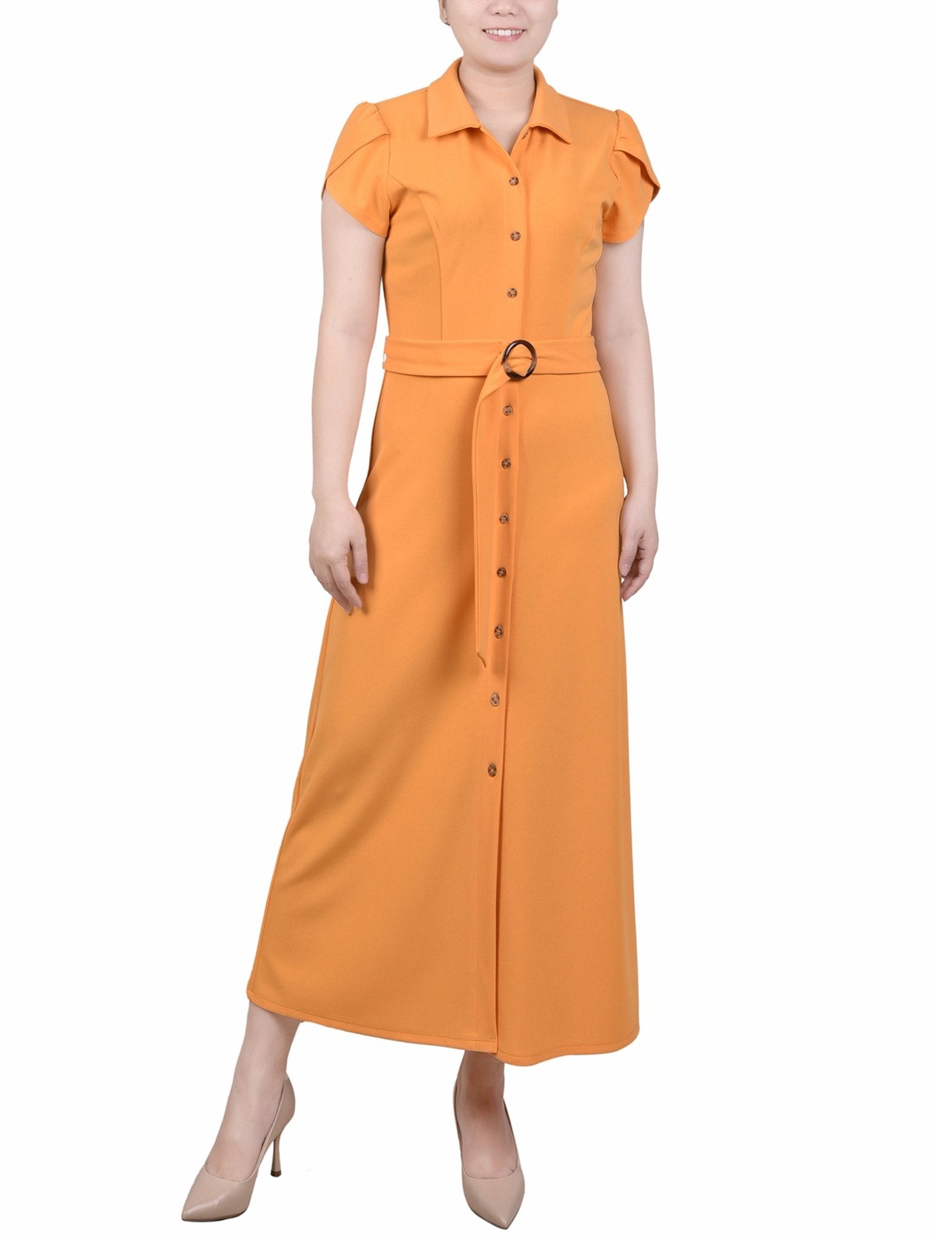 Midi Petal Sleeve Dress - Petite - DressbarnDresses