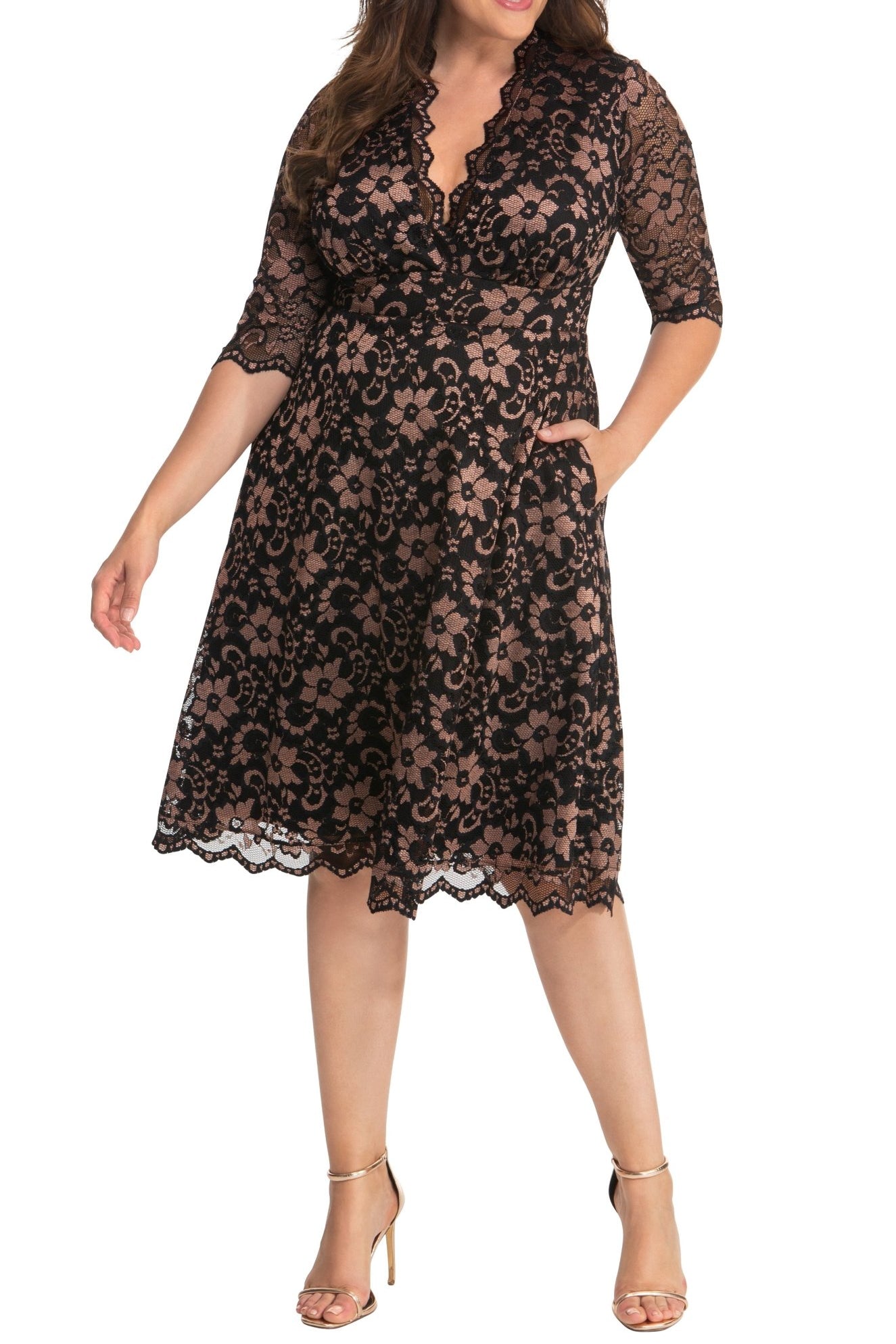 Mon Cherie Lace Dress - Plus - DressbarnDresses