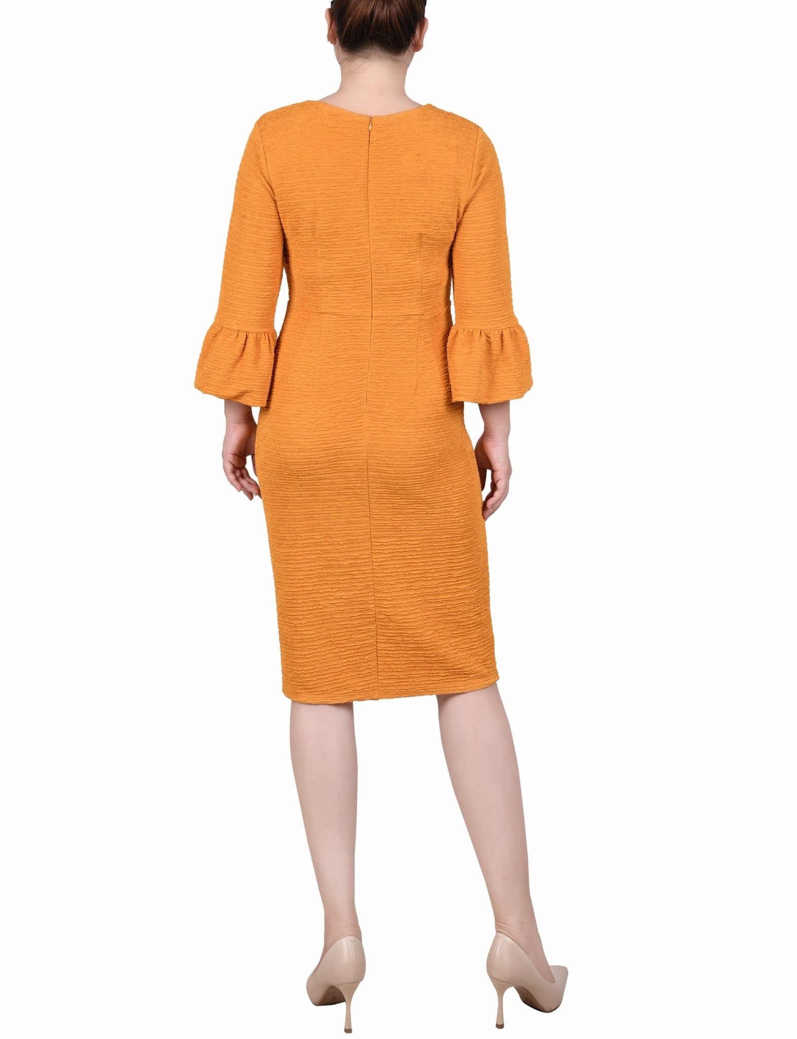mustard knee length dress Linen Dress in Mustard Yellow Color. Plus Size Dress. Knee Length Short Sleeves Dress. Maternity Friendly Dress. Available in 47 Colors