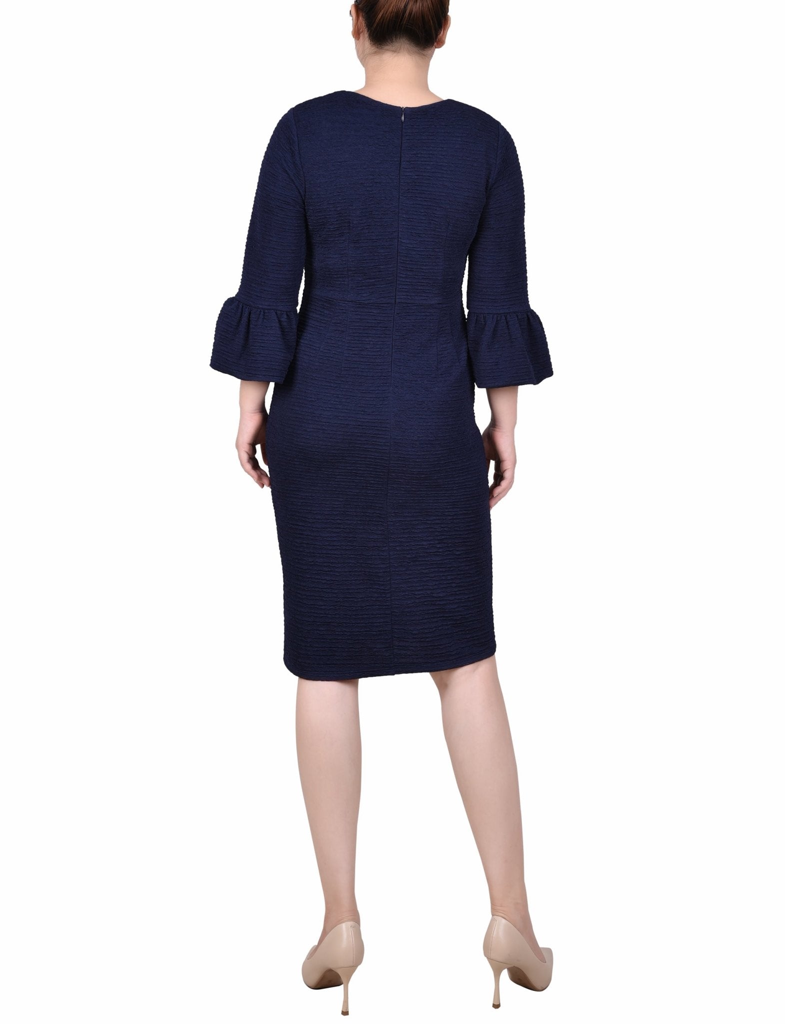 navy blue dress with pearls Dark Blue And Pearls Embroidered Dress
