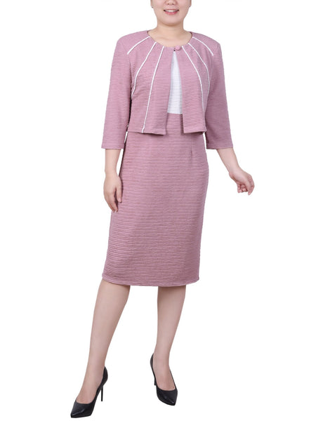 dress barn petite cocktail dresses NY Collection 2 Piece Dress Set
