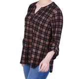 NY Collection 3/4 Roll Sleeve Top - Petite - DressbarnShirts & Blouses