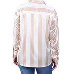 NY Collection 3/4 Sleeve Roll Tab Satin Blouse - Petite - DressbarnShirts & Blouses
