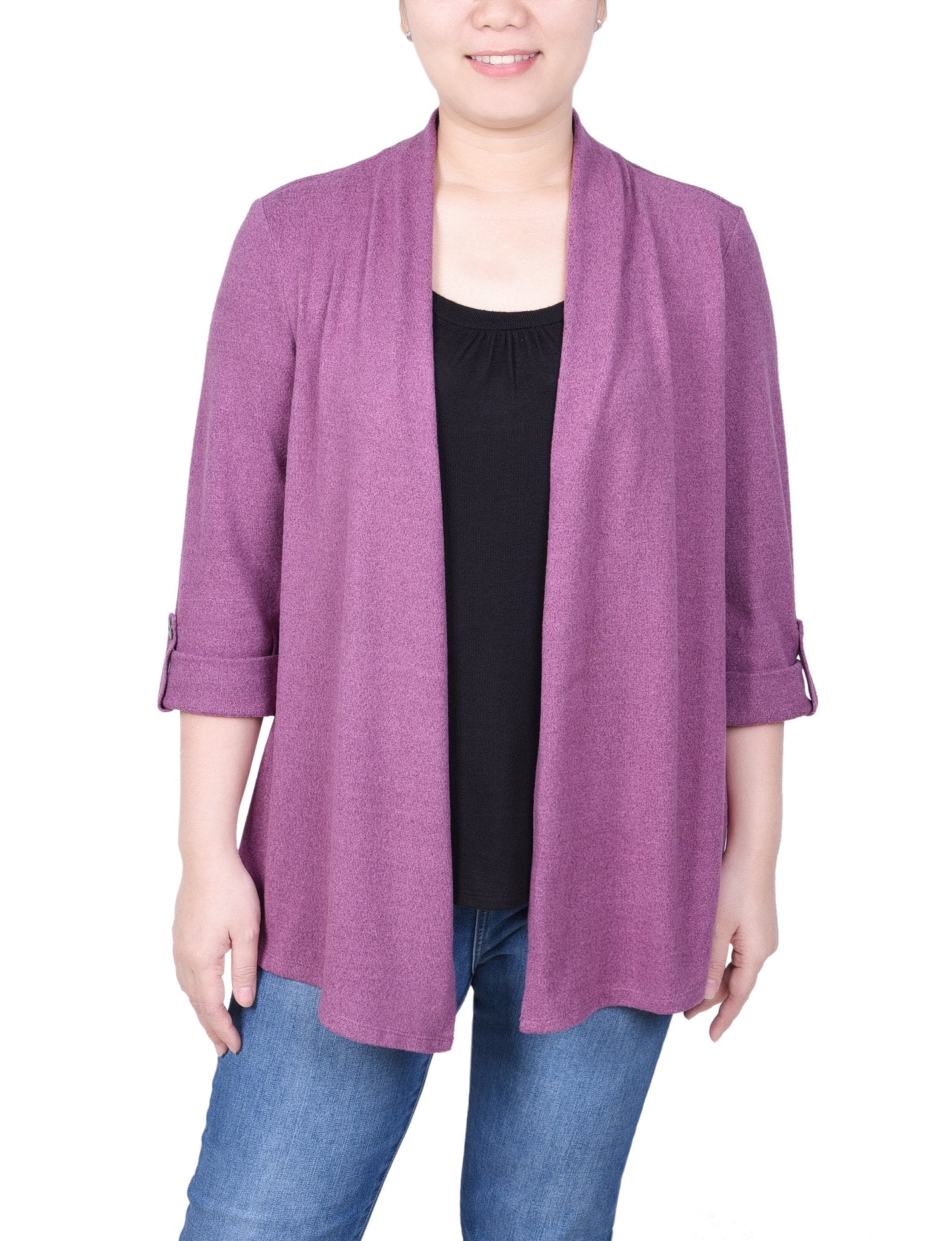 NY Collection 3/4 Sleeve Two In One Top - Petite - DressbarnShirts & Blouses
