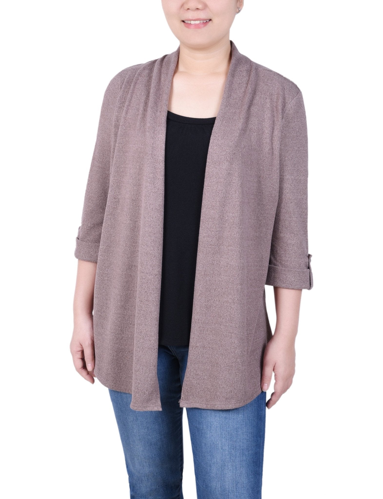 NY Collection 3/4 Sleeve Two In One Top - Petite - DressbarnShirts & Blouses