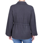 NY Collection Long Dolman Sleeve Drawstring-Waist Tunic Top - Petite - DressbarnShirts & Blouses