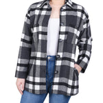 NY Collection Long Sleeve Brushed Twill Shirt Jacket - Petite - DressbarnCoats & Jackets