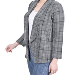 NY Collection Long Sleeve Ponte Jacket - Petite - DressbarnCoats & Jackets