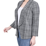 NY Collection Long Sleeve Ponte Jacket - Petite - DressbarnCoats & Jackets