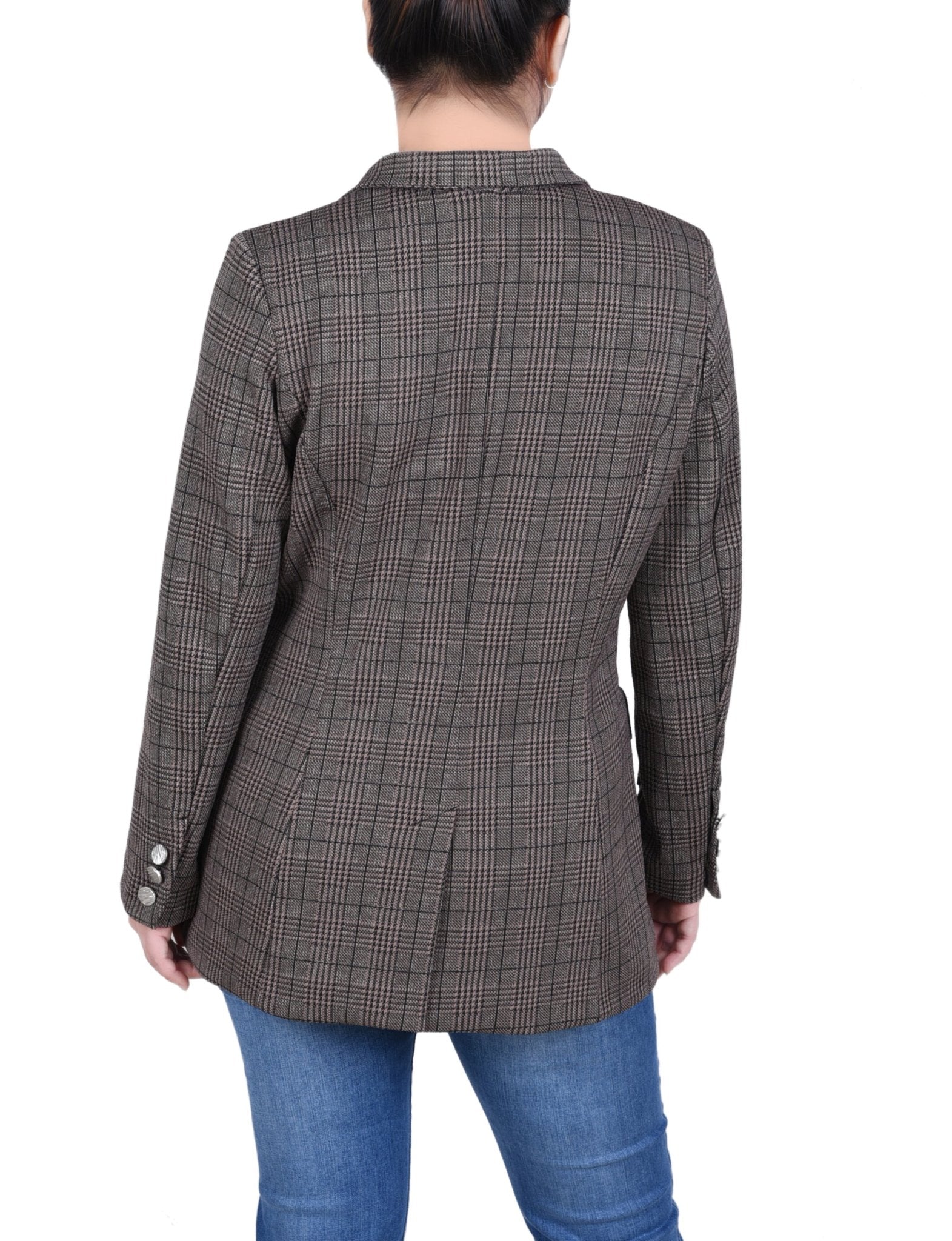 NY Collection Long Sleeve Ponte Jacket - Petite - DressbarnCoats & Jackets