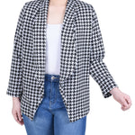 NY Collection Long Sleeve Ponte Jacket - Petite - DressbarnCoats & Jackets