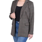 NY Collection Long Sleeve Ponte Jacket - Petite - DressbarnCoats & Jackets