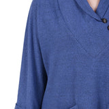 NY Collection Long Sleeve Shawl Collar Top With Pockets - Petite - DressbarnShirts & Blouses