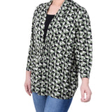 NY Collection Puff Print 3/4 Sleeve Two-Fer Top - Petite - DressbarnShirts & Blouses