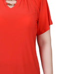 NY Collection Raglan Sleeve Top With Chain Details - Petite - DressbarnShirts & Blouses