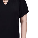 NY Collection Raglan Sleeve Top With Chain Details - Petite - DressbarnShirts & Blouses