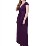 NY Collection Ruched Empire-Waist Maxi Dress - Petite - DressbarnDresses