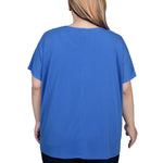 NY Collection Short Sleeve Extended Sleeve Tunic Top - Plus - DressbarnShirts & Blouses