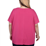 NY Collection Short Sleeve Extended Sleeve Tunic Top - Plus - DressbarnShirts & Blouses