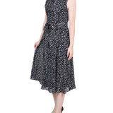NY Collection Sleeveless Chiffon Belted Dress - Petite - DressbarnDresses