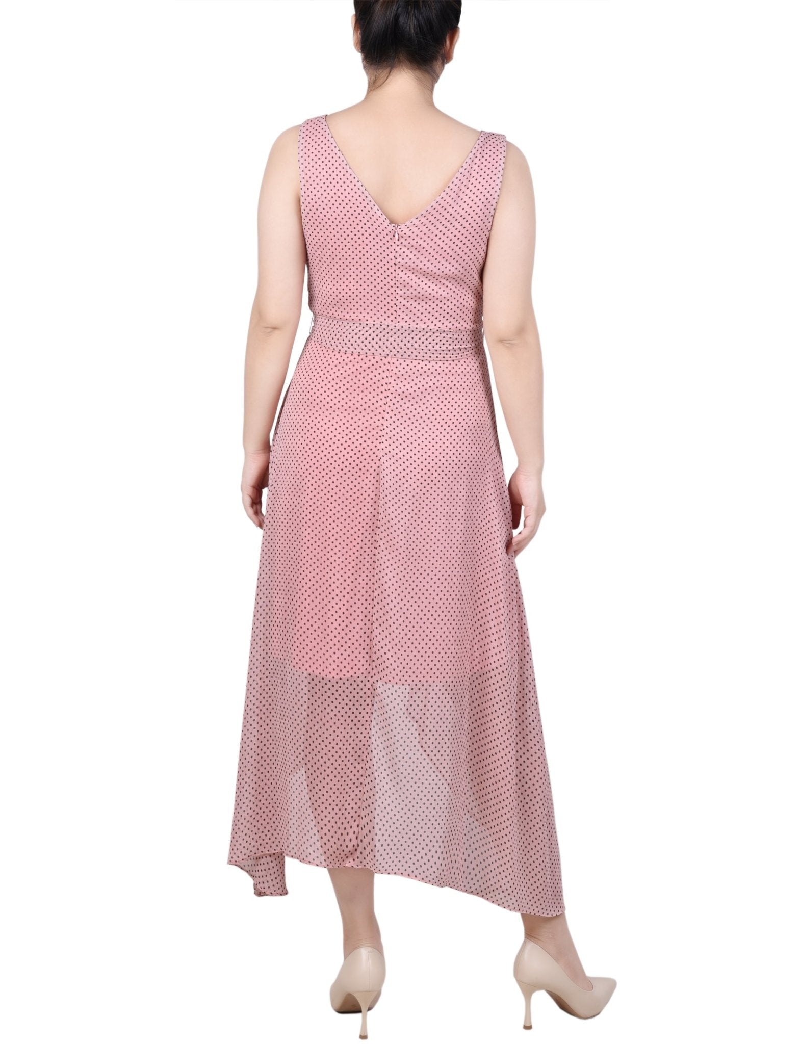 NY Collection Sleeveless Wrap Chiffon Dress - Petite - DressbarnDresses