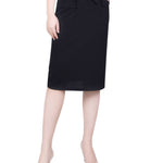 NY Collection Slim Belted Scuba Crepe Skirt - Petite - DressbarnSkirts
