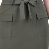 NY Collection Slim Belted Scuba Crepe Skirt - Petite - DressbarnSkirts
