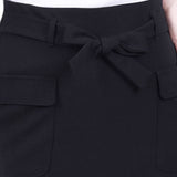 NY Collection Slim Belted Scuba Crepe Skirt - Petite - DressbarnSkirts