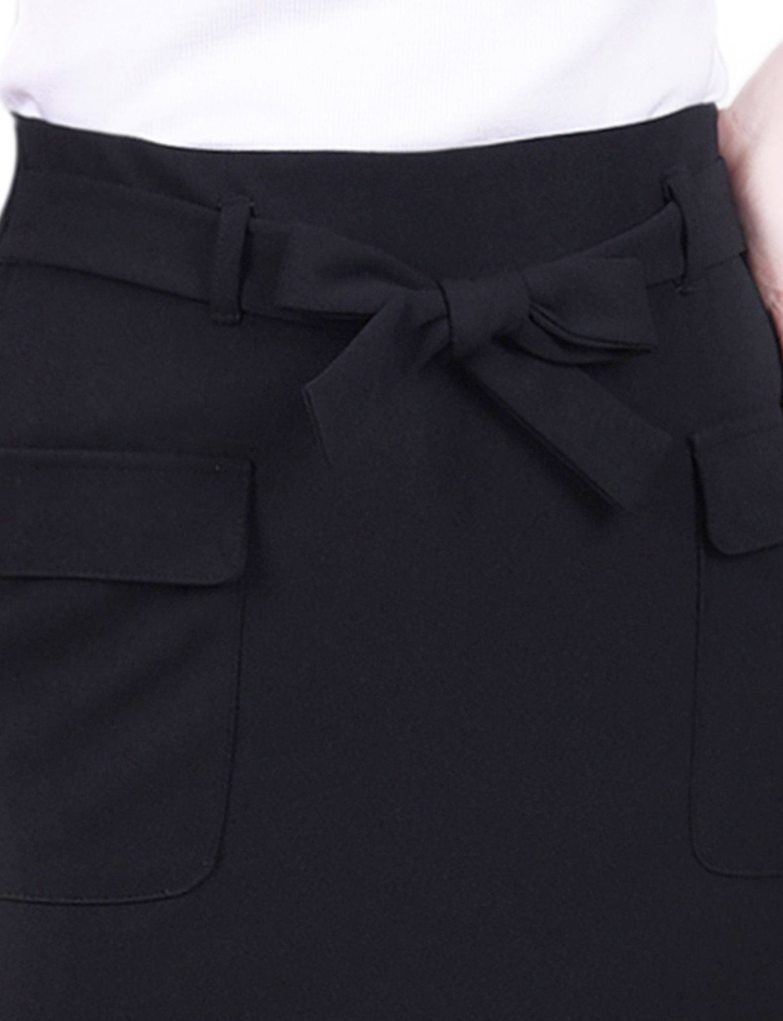 NY Collection Slim Belted Scuba Crepe Skirt - Petite - DressbarnSkirts