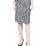 NY Collection Slim Double Knit Skirt - Petite - DressbarnSkirts