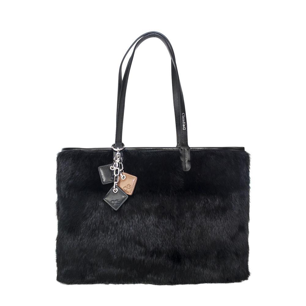 Olivia Fur & Leather Handbag - DressbarnHandbags & Wallets