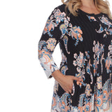 Paisley Scoop Neck Tunic Top with Pockets - Plus - DressbarnShirts & Blouses