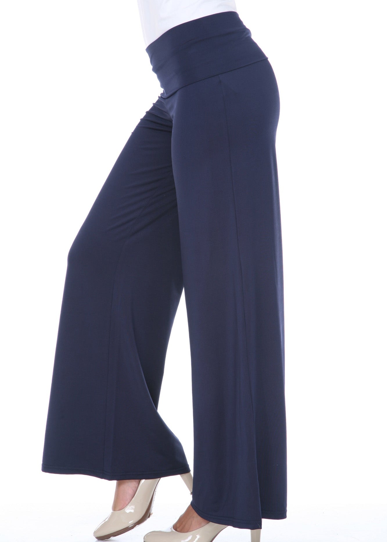 Palazzo Solid Print Pants - DressbarnPants