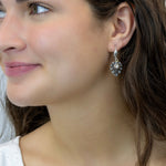 Palmetto Gray Enamel & Crystal Earrings - DressbarnEarrings