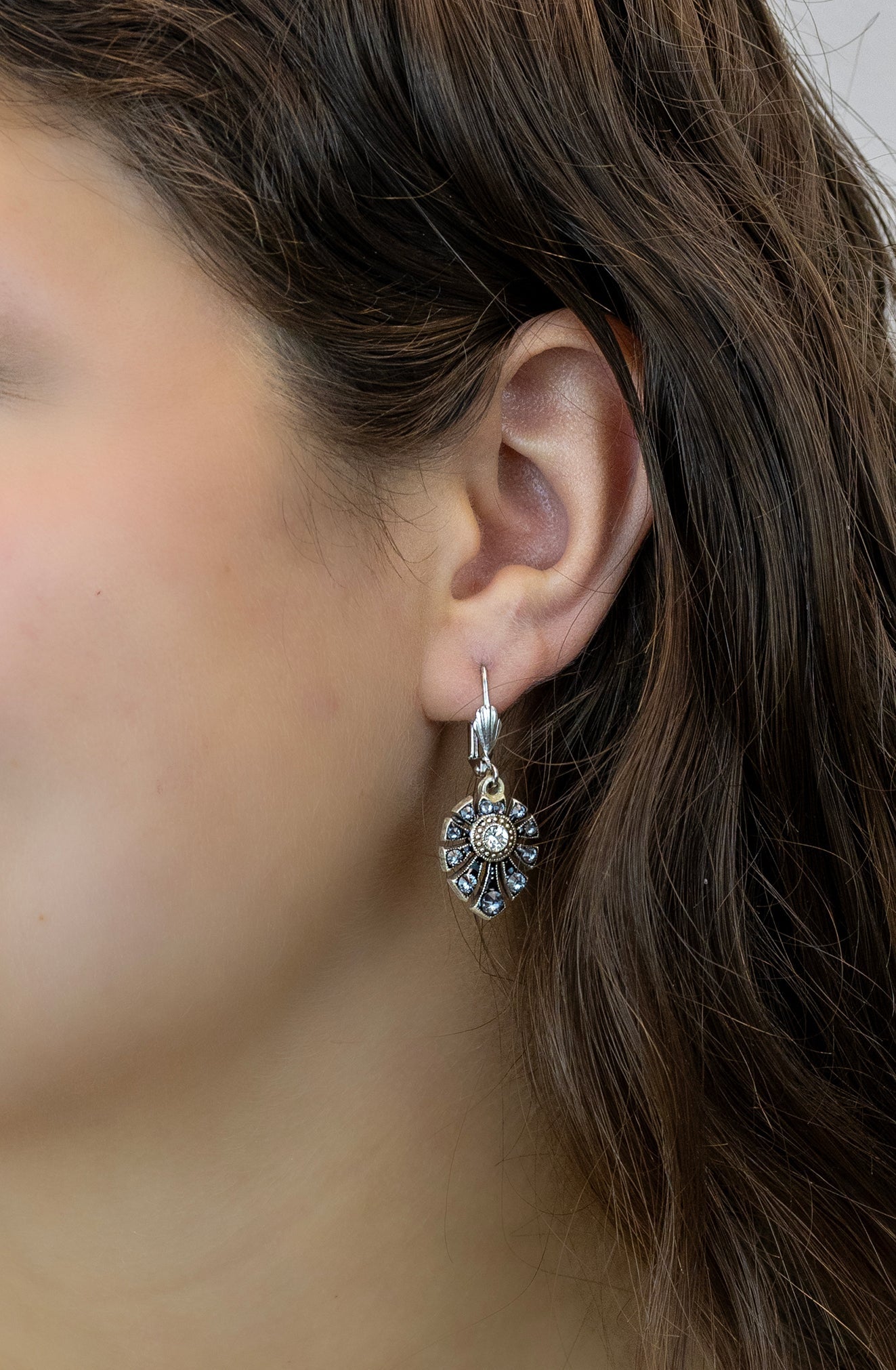 Palmetto Gray Enamel & Crystal Earrings - DressbarnEarrings