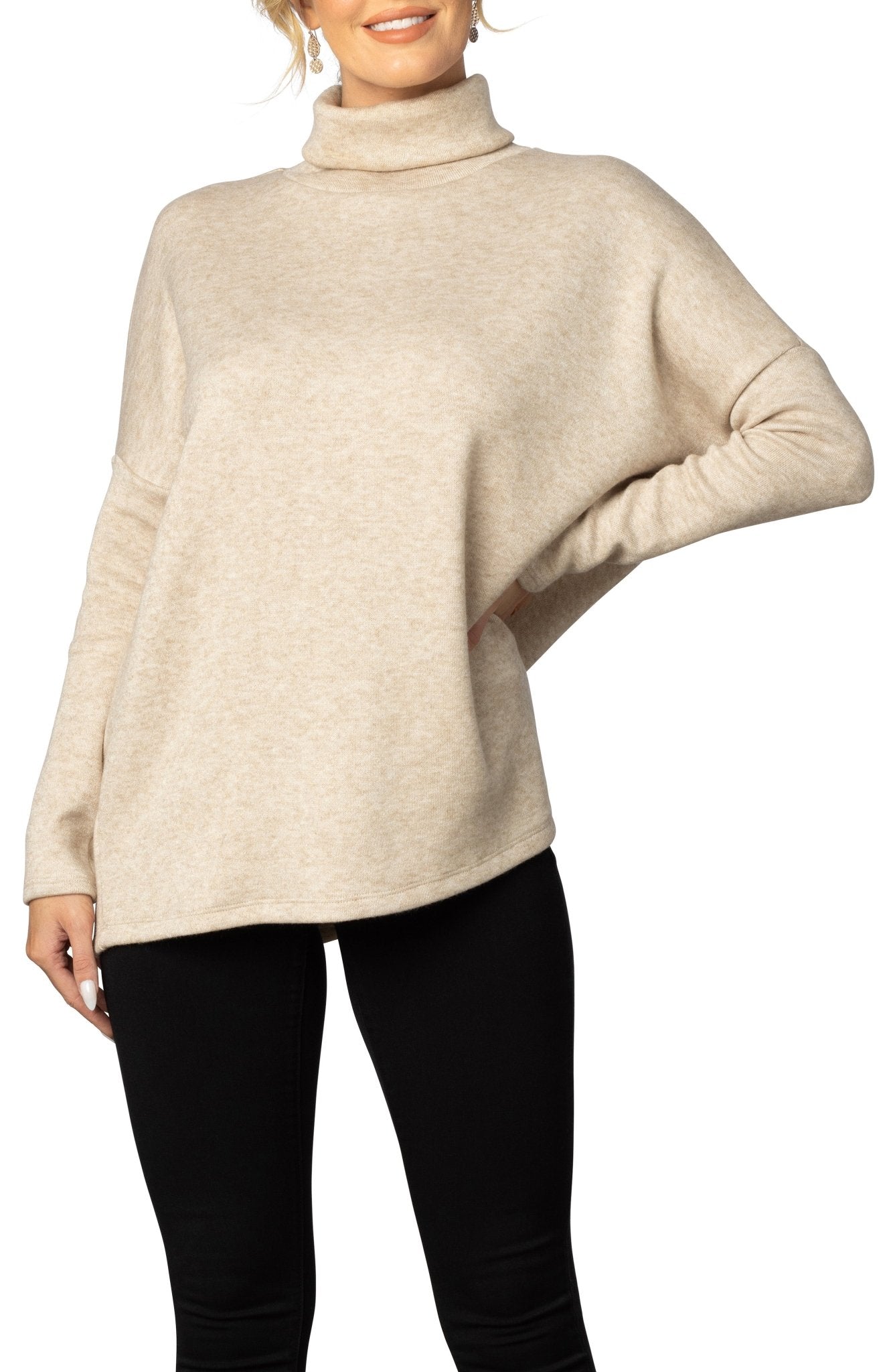 Paris Turtleneck Tunic Sweater - DressbarnSweatshirts & Hoodies