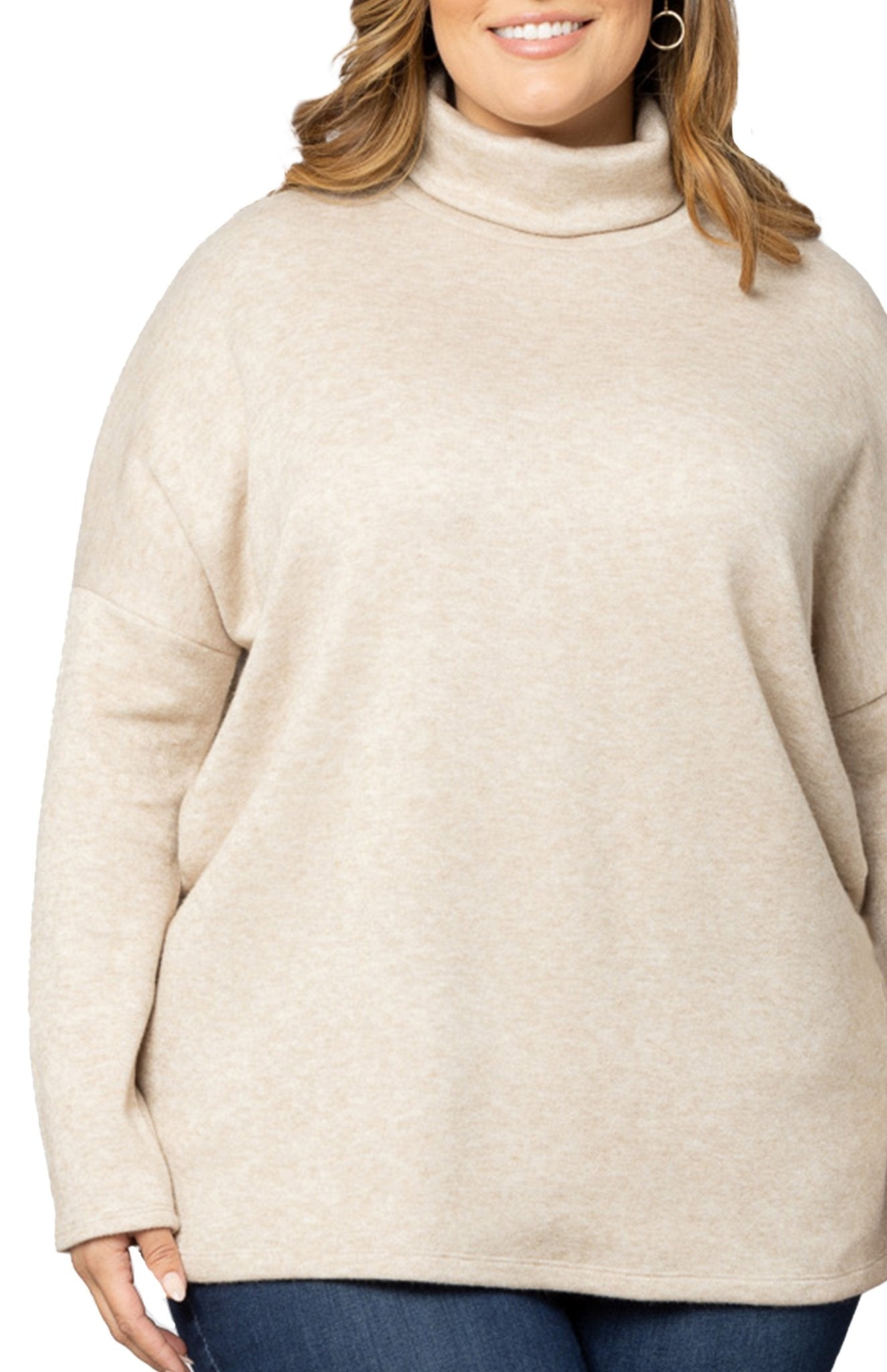 Paris Turtleneck Tunic Sweater - Plus - DressbarnSweatshirts & Hoodies