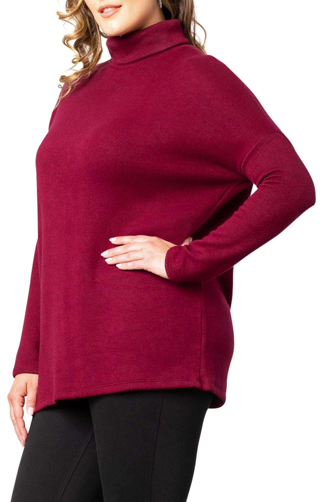 Paris Turtleneck Tunic Sweater - Plus - DressbarnSweatshirts & Hoodies