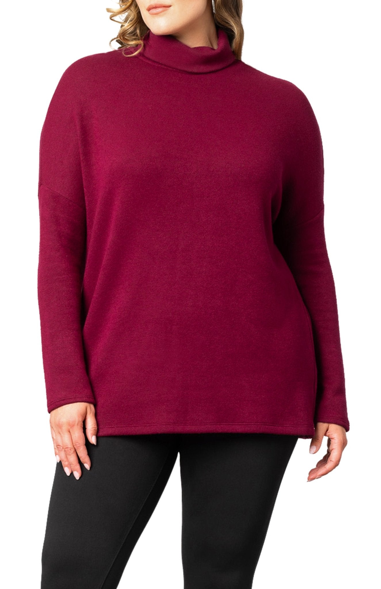 Paris Turtleneck Tunic Sweater - Plus - DressbarnSweatshirts & Hoodies