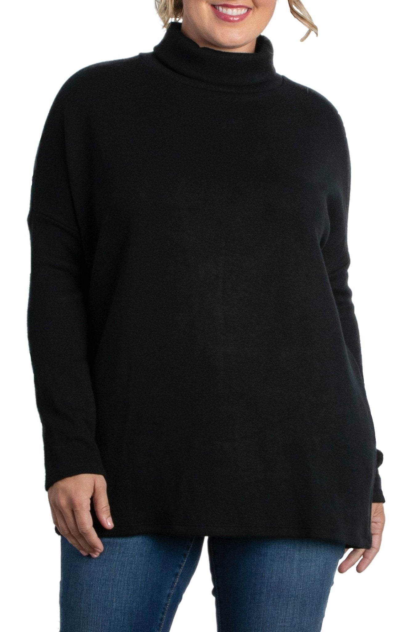 Paris Turtleneck Tunic Sweater - Plus - DressbarnSweatshirts & Hoodies