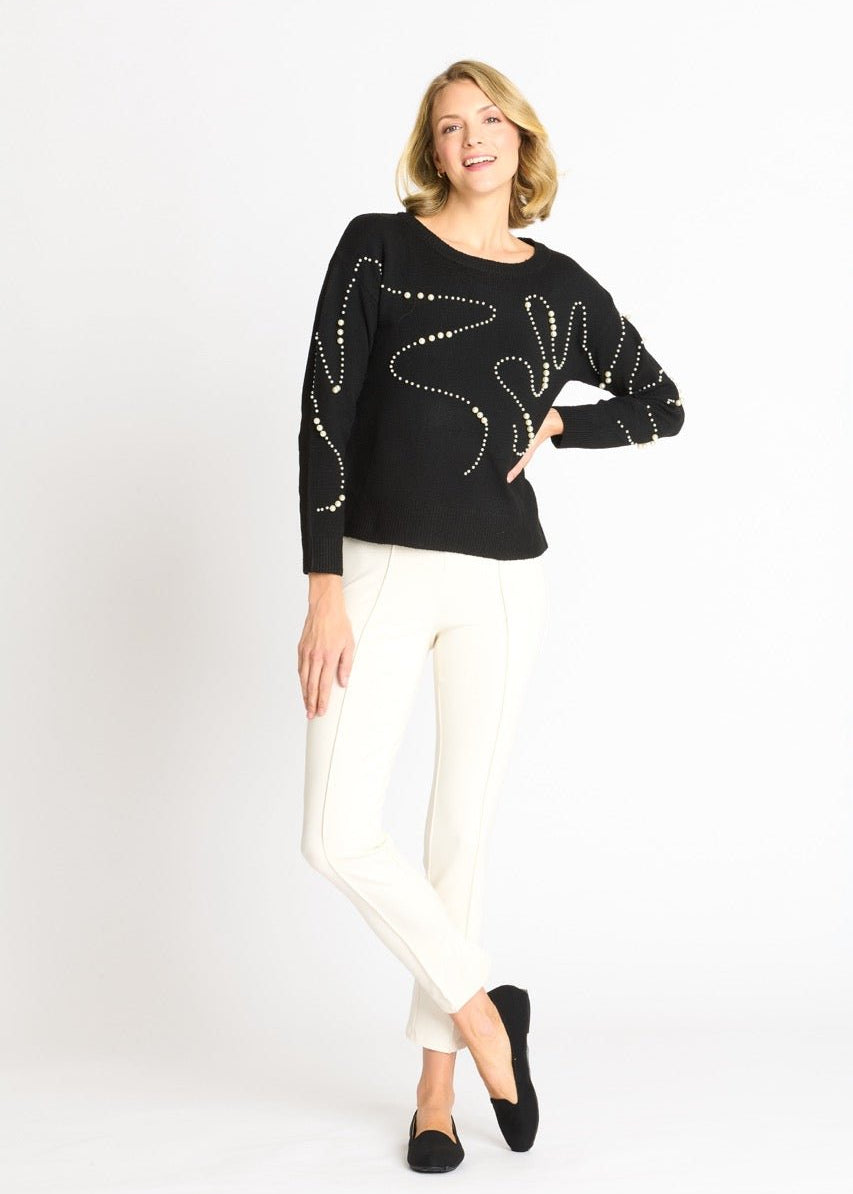 Pearl Swirl Crewneck Sweater - DressbarnApparel