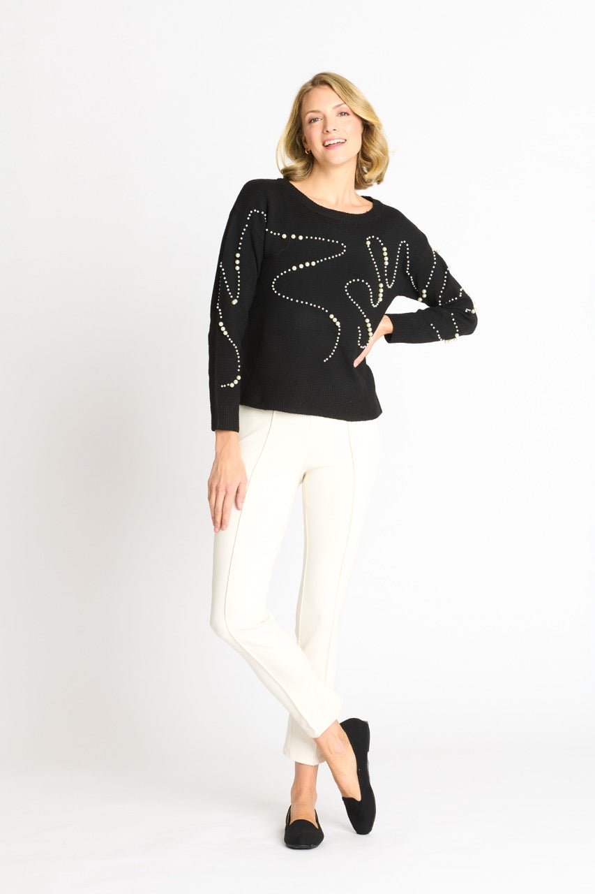 Pearl Swirl Crewneck Sweater - DressbarnApparel